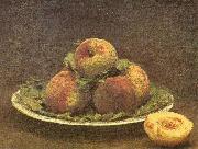 Henri Fantin-Latour Still Life with Peaches, Spain oil painting artist